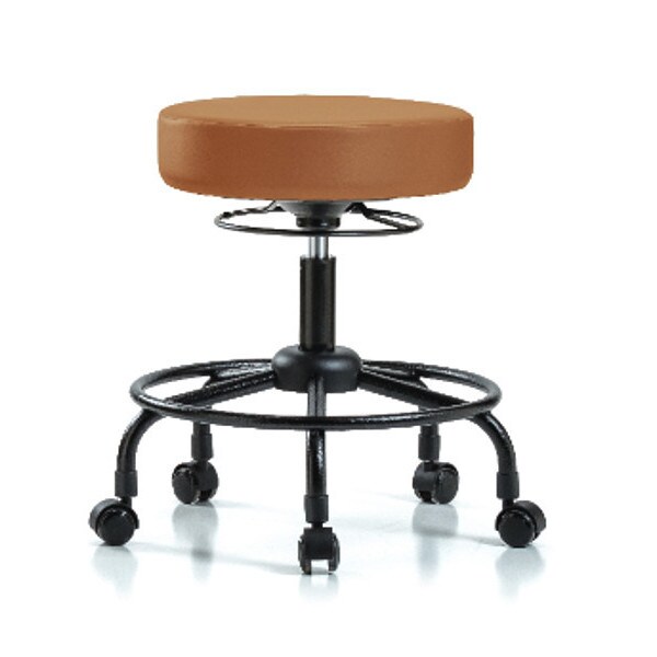 Blue Ridge Ergonomics Bench Stool, Med, Vinyl, RT, Casters, Putt BR ...