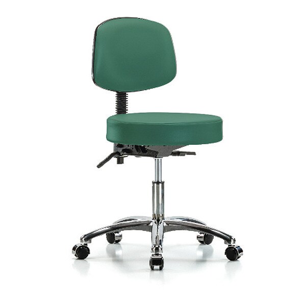 Blue Ridge Ergonomics Desk Stool, Vin, Bk, Chrome, Casters, Grotto BR ...