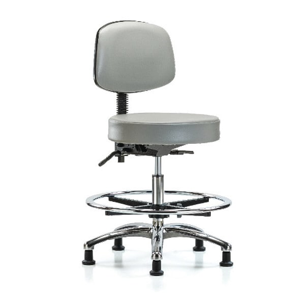 Blue Ridge Ergonomics Ben Stool, Vin Med, Bk, CF, Gld, Dov BR-VMBST-CR-T1-CF-RG-8567