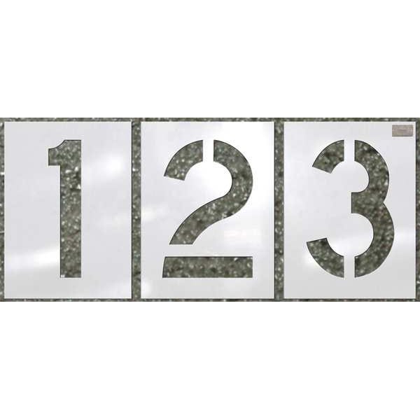 C.H. Hanson Stencil, Number Kit, 12pcs., 8 x 5-1/4 In. 70356
