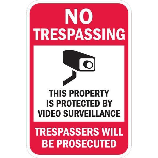 Lyle Property Sign, No Trespass, 18 x 12 In, T1-1074-EG_12x18 T1-1074-EG_12x18