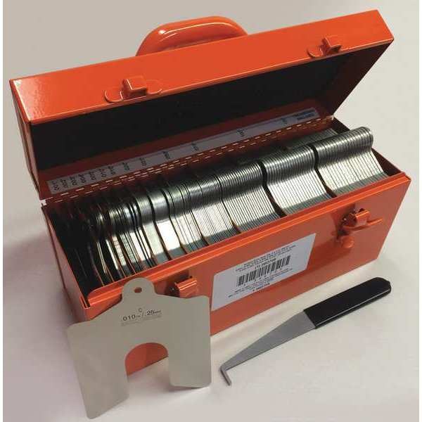 Zoro Select 36D705 702.82 Slotted Shim Kit 4 x 4", Stainless Steel