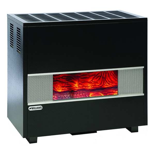 Williams Comfort Products Hearth Heater, Natural Gas, Top Vent Vent Type, Gravity Convection 3502522A