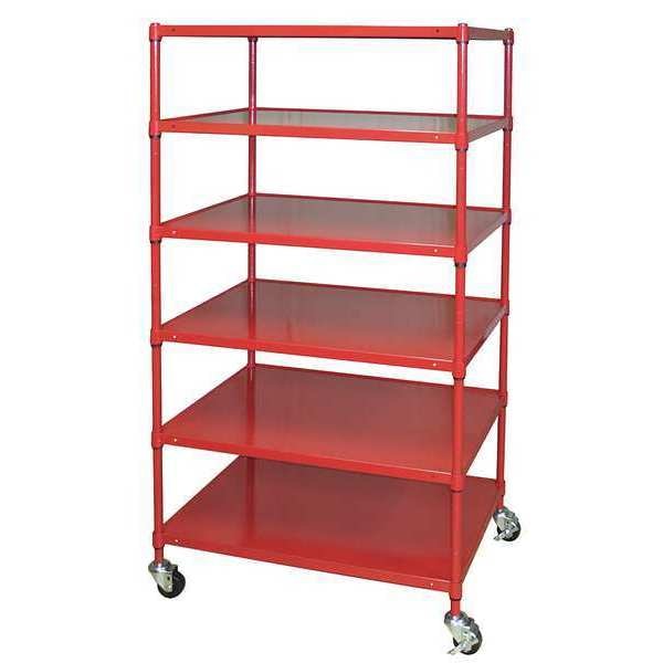 Zoro Select Mobile Metal Shelving Unit, 24