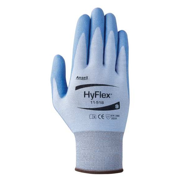 Ansell Cut Resistant Coated Gloves, A2 Cut Level, Polyurethane, XL, 1 PR 11-518