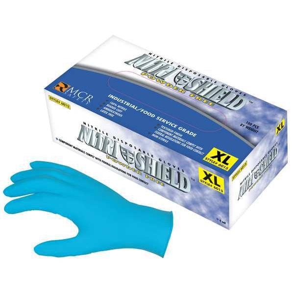 Mcr Safety NitriShield 6015, Disposable Industrial/Food Grade Gloves, 4
