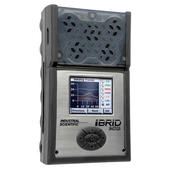 Industrial Scientific Multi-Gas Detector, 36 hr Battery Life, Black MX6-K603Q201