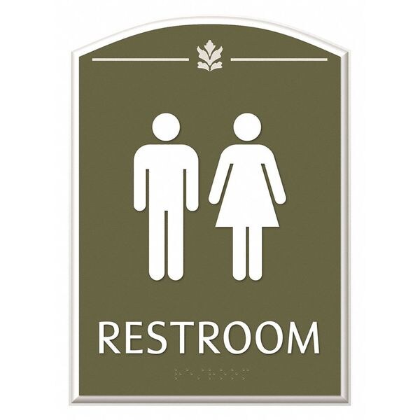 Intersign Restroom, 63/4" W x 93/8" H CTLRG01(S51) Zoro
