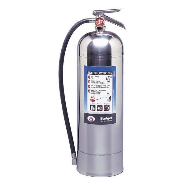Badger Fire Extinguisher, 2A, Water, 2-1/2 gal. WP-61
