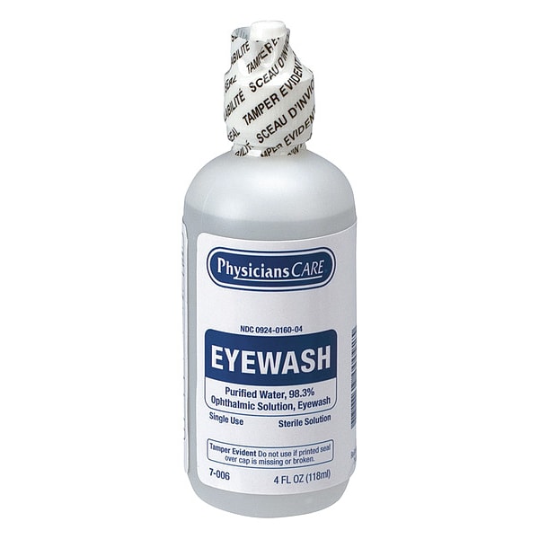 Physicianscare Personal Eye Wash Bottle, 4 oz. 7006 Zoro