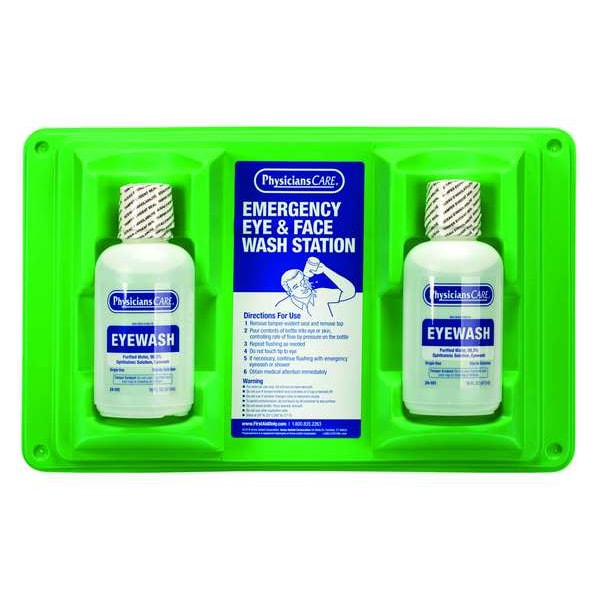 Physicianscare Eye Wash Station, 2 16 oz. 24102 Zoro