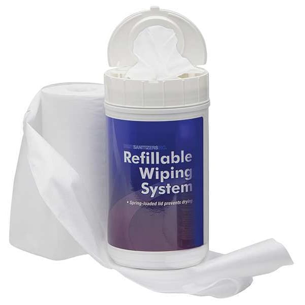 Best Sanitizers Refillable Wiping System, White, Refill, Polyester, 90