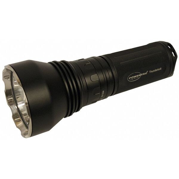 Powertac Black Led General Purpose Handheld Flashlight THUNDERBOLT | Zoro