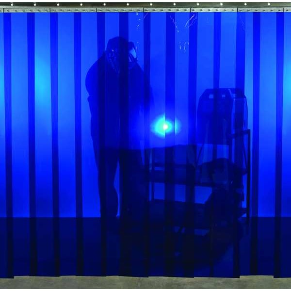 Steiner Welding Strip Curtain, Transparent PVC, 8 ft. W., 6 ft. H