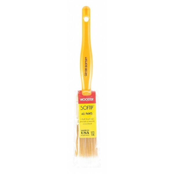 Wooster 1" Trim/Wall Paint Brush, Synthetic Bristle, Plastic Handle