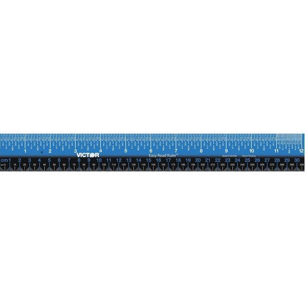 Victor Technology Ruler, Inch, Gloss, Stainless Steel, 12in. EZ12SBL