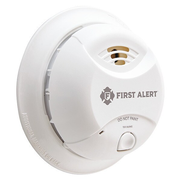 First Alert Smoke Alarm, Ionization Sensor, 85 dB @ 10 ft Audible Alert ...