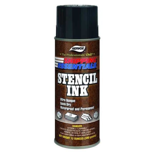 Aervoe Stencil Ink, 16oz., Black 2806 Zoro
