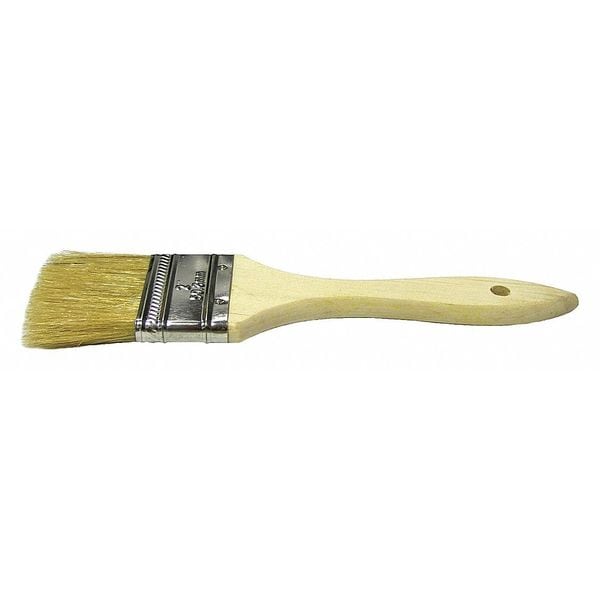 Weiler 2" Vortec Pro Chip & Oil Brush White Bristle 1-3/4" Trim L Wood Handle 40181