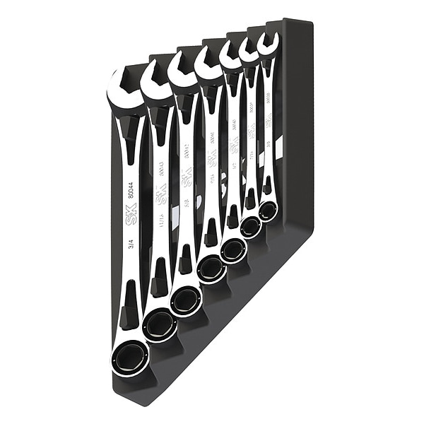 Sk Professional Tools Ratcheting Wrench Set, Combination 80049 Zoro