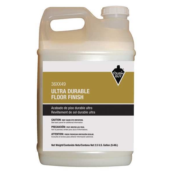 Tough Guy Floor Finish, 2.5 gal., Solid Content 0.24 36XX49 Zoro