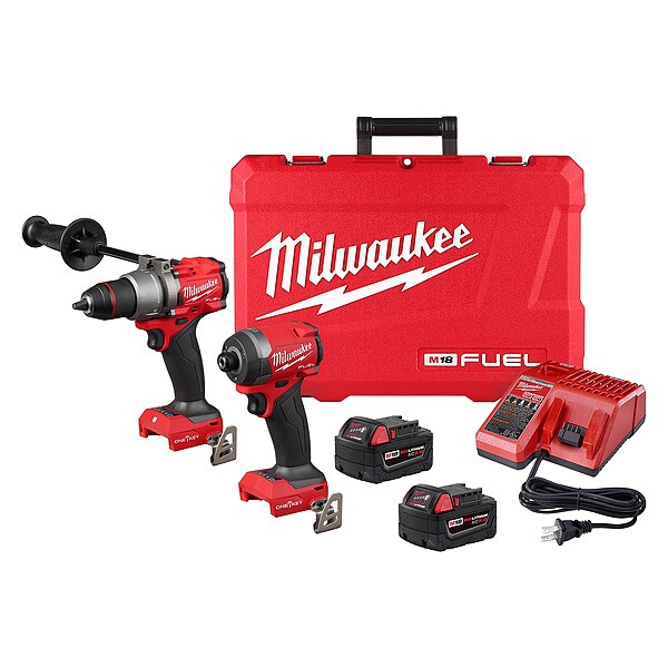 Milwaukee Tool Combo Kit, Hammer Drill, Impact Driver 369622 Zoro