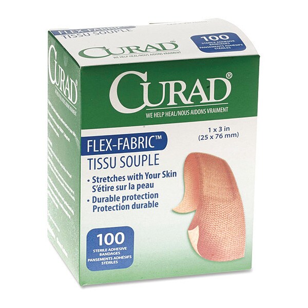 Medline Cloth Adhesive Bandages, 1"X3", PK100 NON25660 Zoro