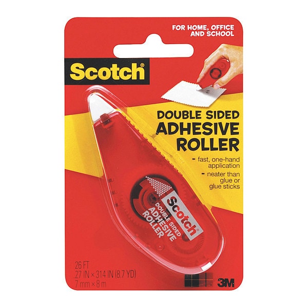 Scotch DoubleSided Adhesive Roller, Dispenser 6061 Zoro
