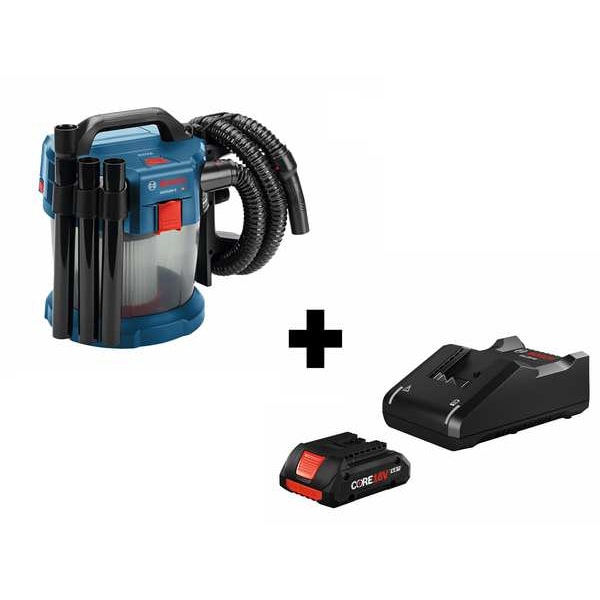 Bosch Cordless Vacuum Kit, 18V GAS18V3N + GXS18V15N15 Zoro