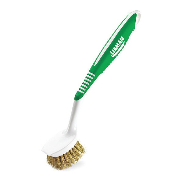 Libman Commercial Pot Brush, Brass Bristles, RubberGrip, PK12 47 Zoro
