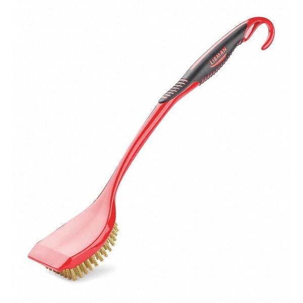 Libman Commercial Grill Brush, Brass Fibers, 18", PK6 568 Zoro