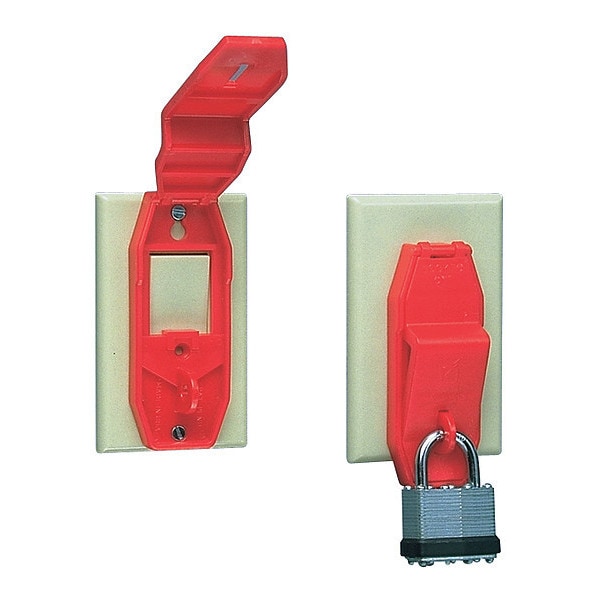 Panduit Toggle/rocker Switch LockOut,Rd (PSLWS1A) Zoro