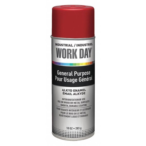 Krylon Spray Paint, Red, Gloss, 10 oz. (A04404007) Zoro