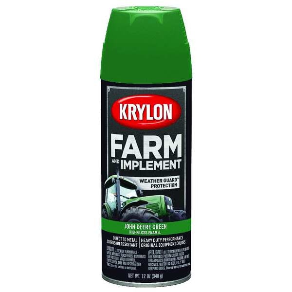 Krylon K01932000 6.60 Spray Paint, John Deere Green, High Gloss, 12 oz