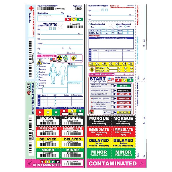 Disaster Management Systems All Risk Triage Tags, PK50 DMS 05006 | Zoro