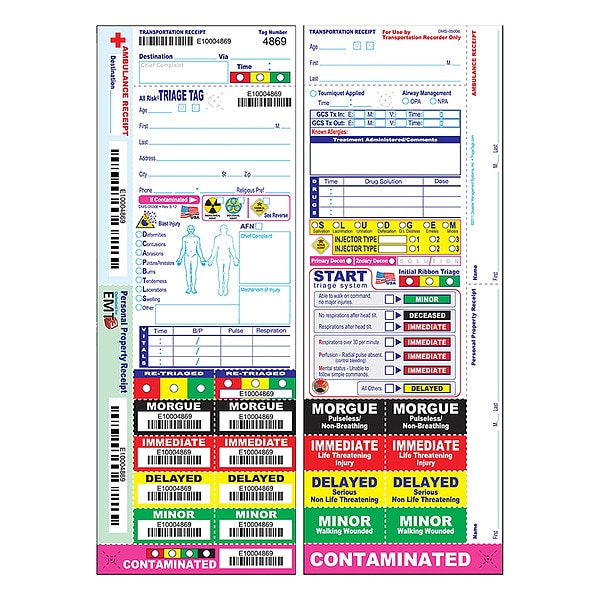 その他 Risk Disaster Management Systems All Risk Triage Tags, PK50 DMS