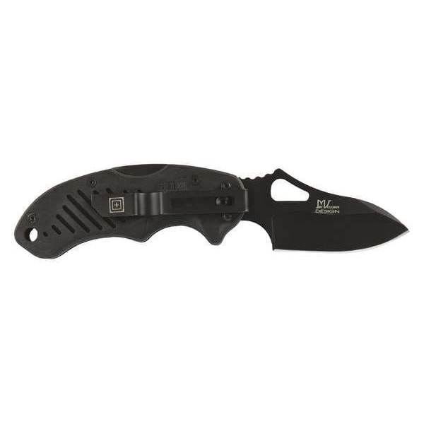 5.11 Rescue Knife Clam, Spear, Tactical, Steel, 6 1/2 in L. 51115C