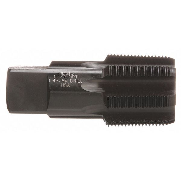 Ridgid Pipe Tap, 11/2"111/2, Taper, 7 Flutes, NPT E5119 Zoro