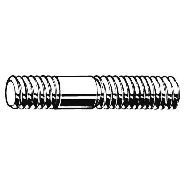 Zoro Select Double-End Threaded Stud, M14-2mm Thread to M14-2mm Thread, 78 mm, Steel, Plain, 150 PK L21520.140.0060