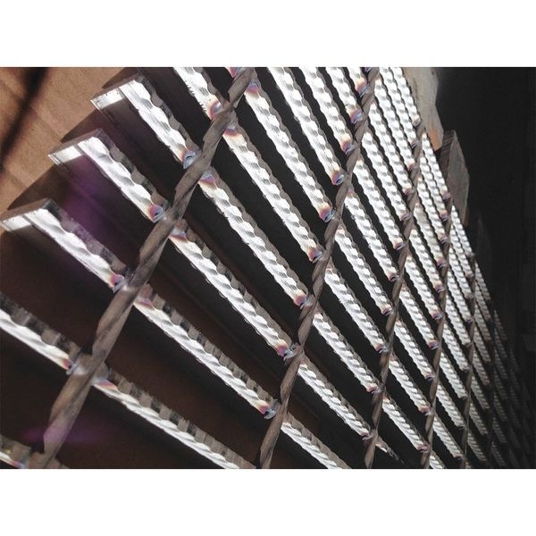 Zoro Select Welded Grating, Serrated, 24x1.25in, 144in