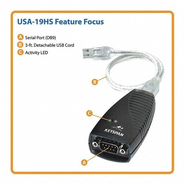 TRIPP LITE HighSpeed Usb Serial Adapter (USA19HS) Zoro