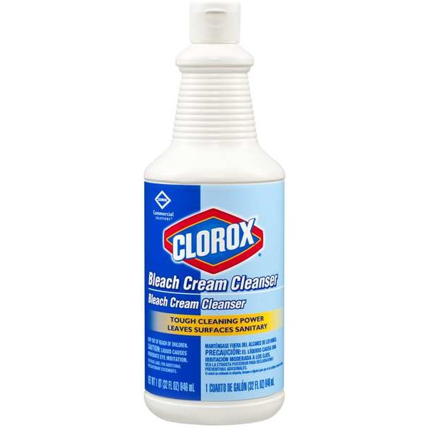 Clorox Cream Cleanser, 30 oz. Bottle, Unscented, 8 PK 30613 Zoro