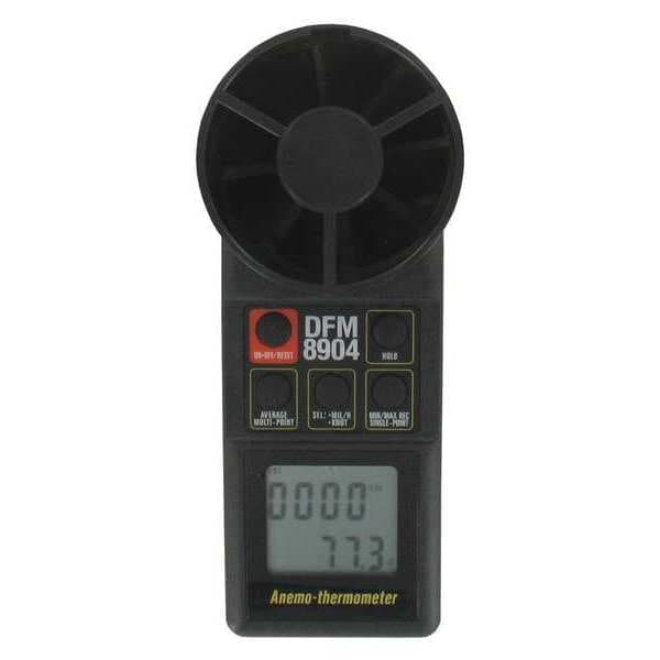 Dwyer Instruments Anemometer, Rotating Vane, Black 8904