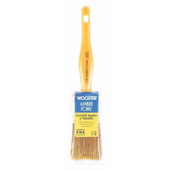 Wooster 11/2" Wall Paint Brush, Brown China Bristle, Plastic Handle