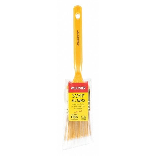 Wooster 11/2" Angle Sash Paint Brush, Nylon/Polyester Bristle, Plastic