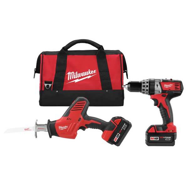 MILWAUKEE M18 Cordless LITHIUMION 2Tool Combo Kit (269522) Zoro