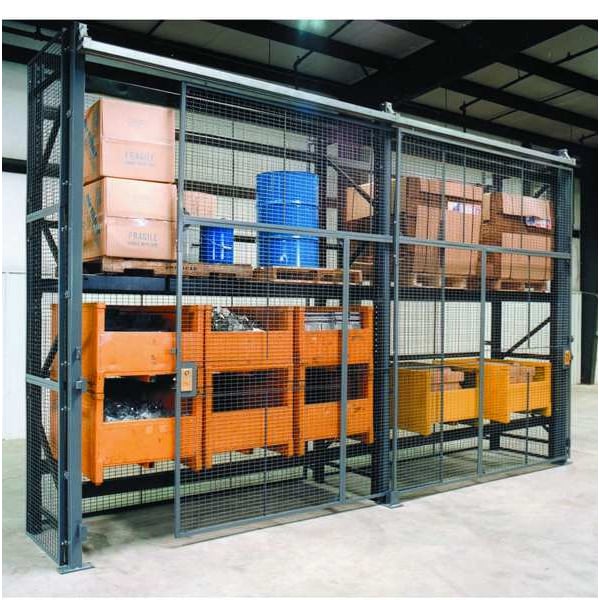 Wirecrafters Pallet Rack Encl, 3 Bay, 96inW, 48in BaseD RE81048SD3