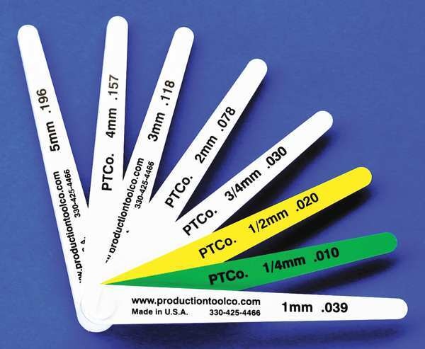 Assembly Tool Feeler Gauge, 0.649 In Thick, 4 In L Blade L - 8