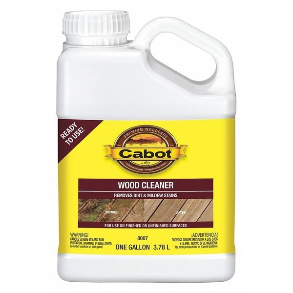 Cabot Wood Cleaner, Clear, 1 gal. 140.0008007.007 Zoro