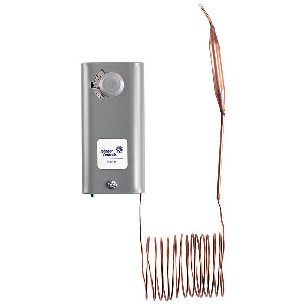 Johnson Controls Remote Bulb thermostat, Open/Close on Rise, SPDT, 120